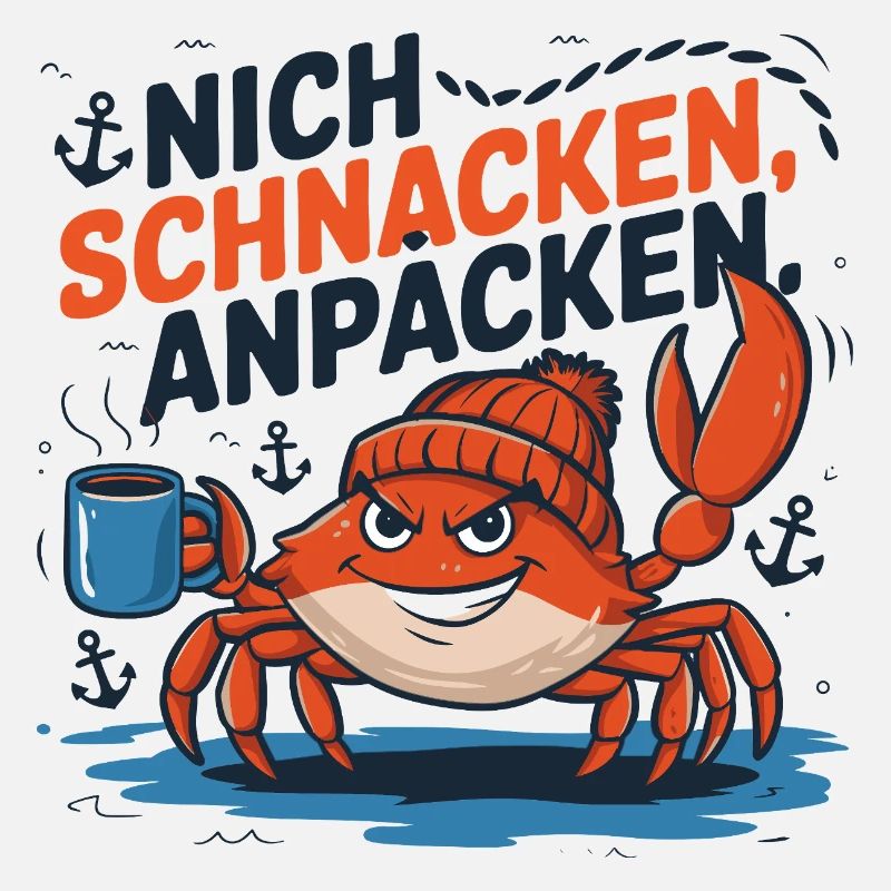  Nich Schnacken Anpacken Krabbe Moin Nordsee