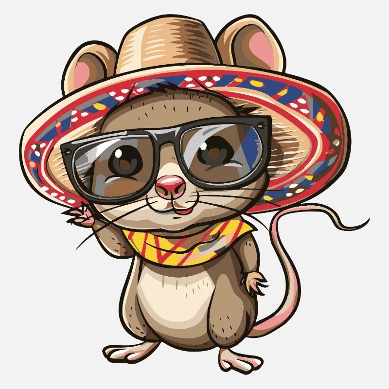 Maus Comic Lustig Sombrero
