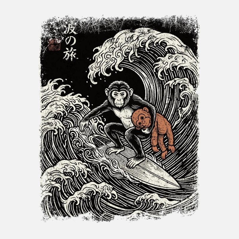 Ukiyo-e Baby Monkey Punch