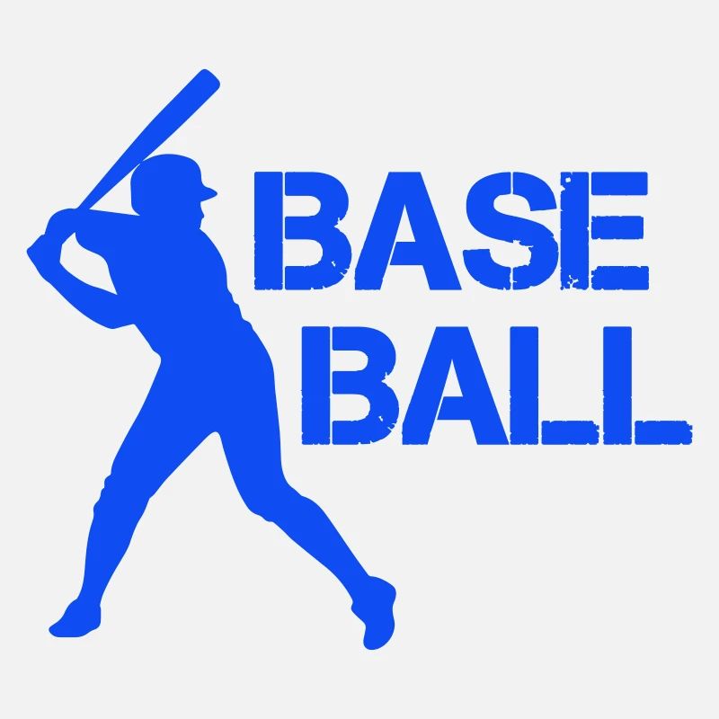 Silhouette de baseball en bleu éclat