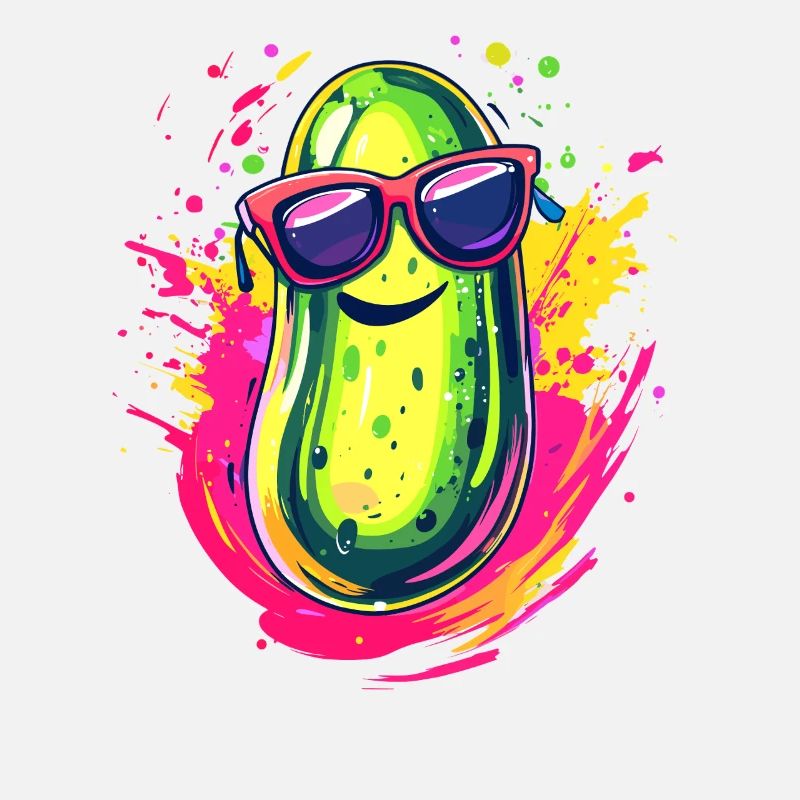 Coole Gurke mit Sonnenbrille