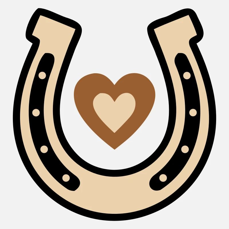 Horseshoe Heart Lucky Charm Riding