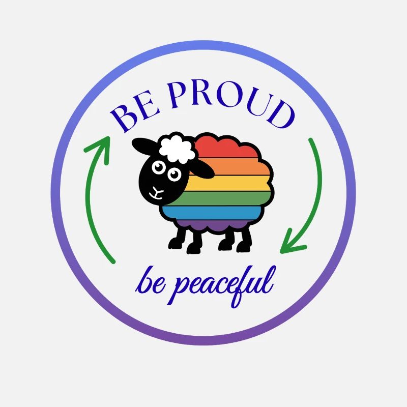 Pride Regenbogen-Schaf: Stolz und Friedlich
