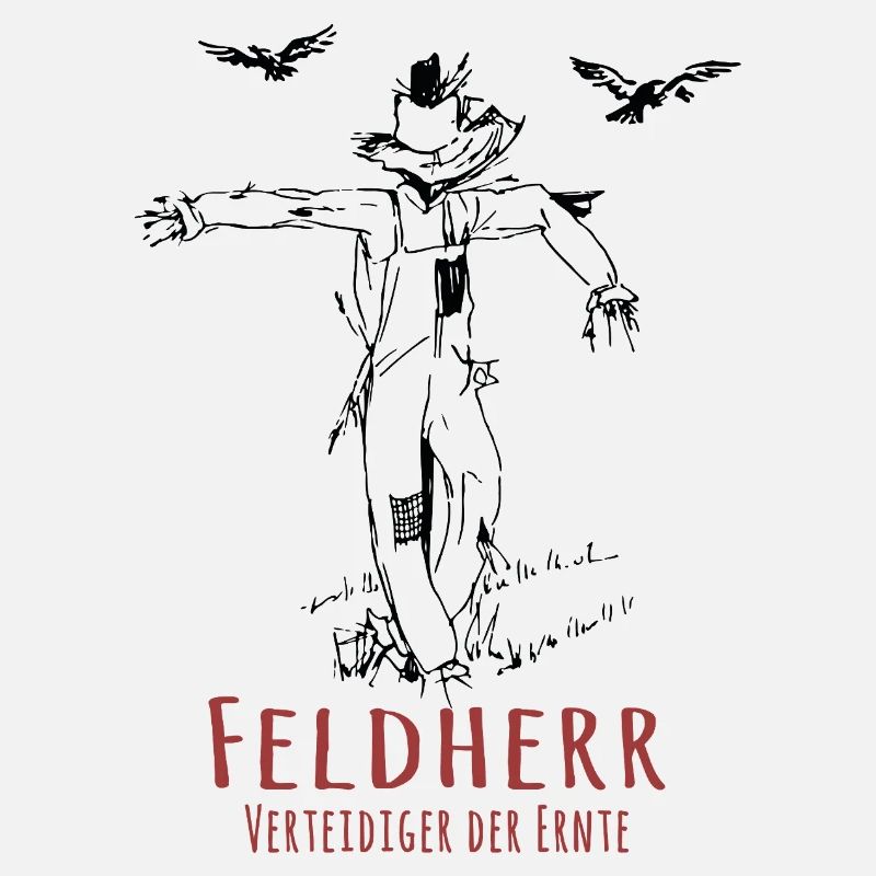 Feldherr Vogelscheuche Lustiger Ernte Spruch