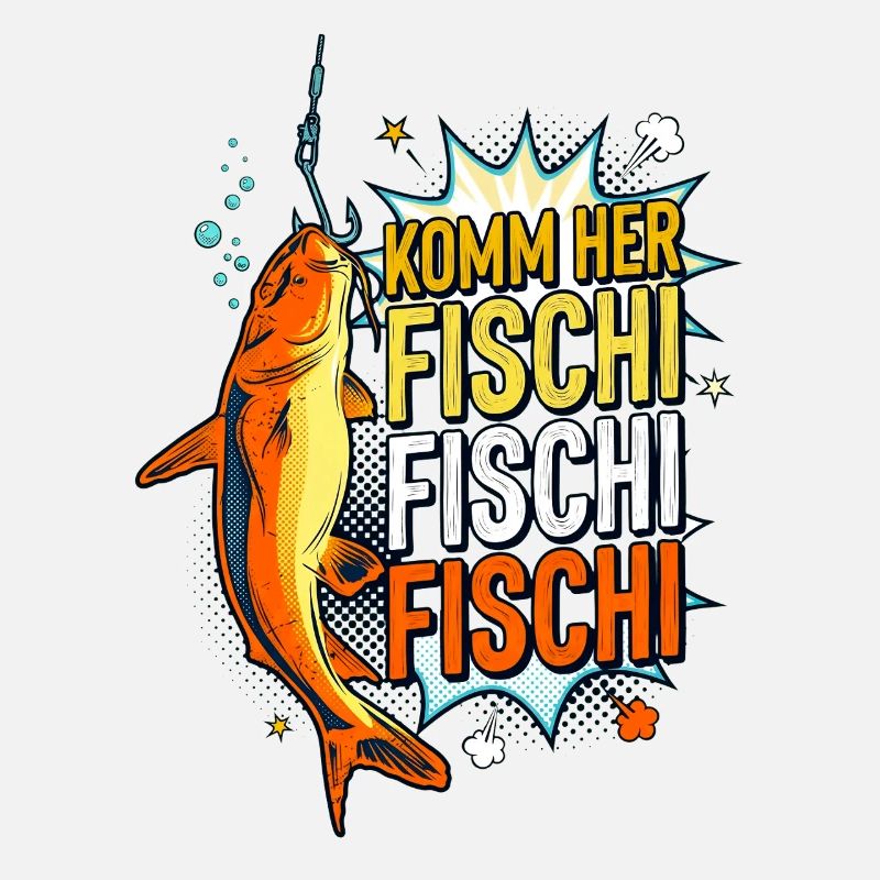 Come Here Fischi Comic Fish Angler