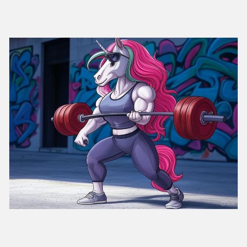 Kraftvolles Einhorn-Training
