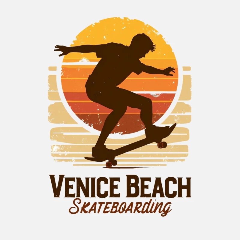 Venice Beach Skateboard Sunset