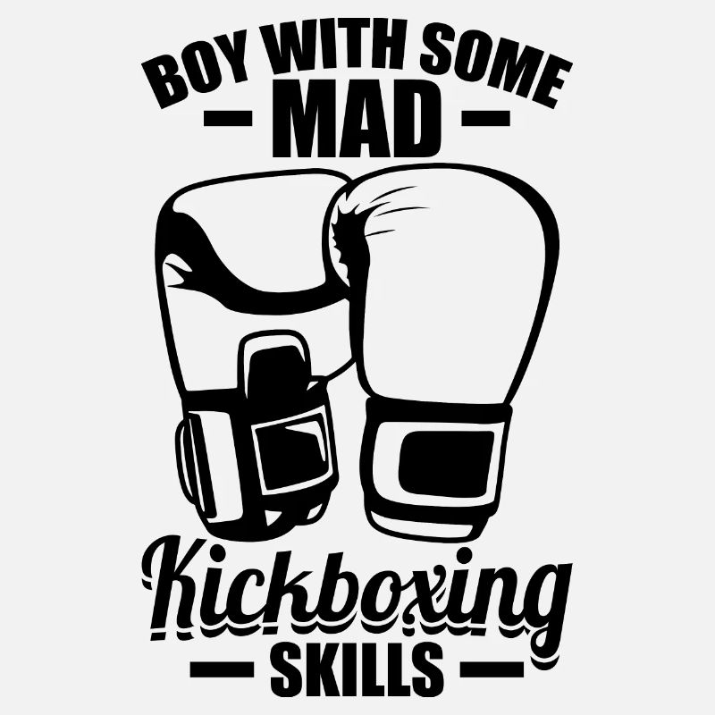 Funny kickboxer boy