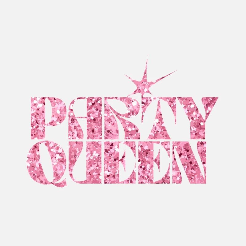 Party Queen Glitzer Text
