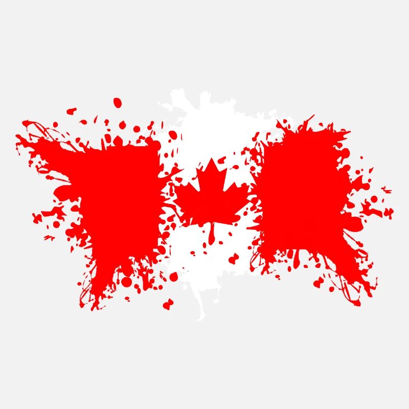 Éclaboussure de couleurs du drapeau canadien