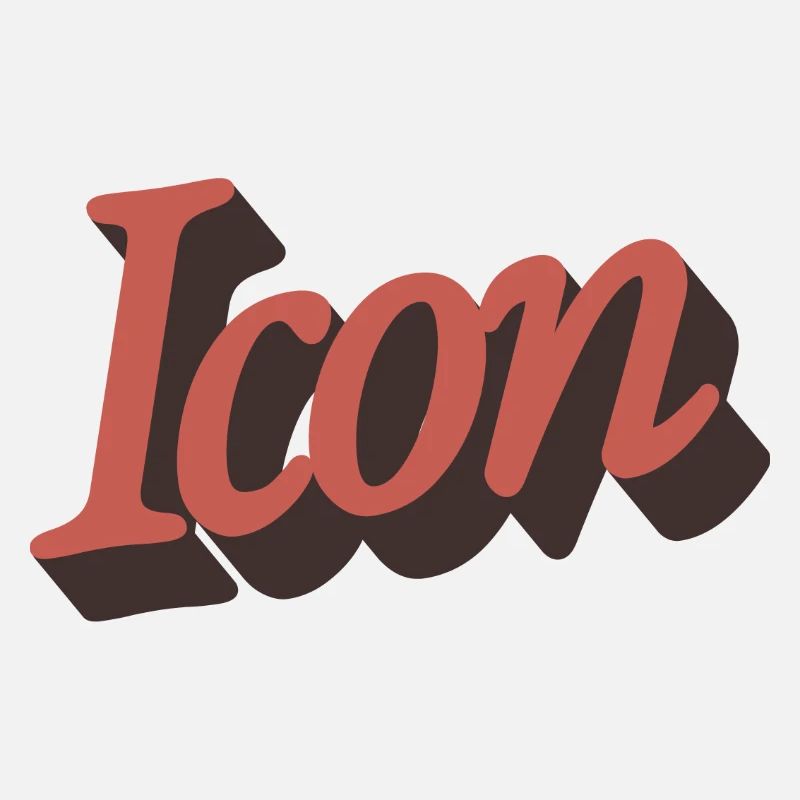 Retro Icon Script in Herbstorange