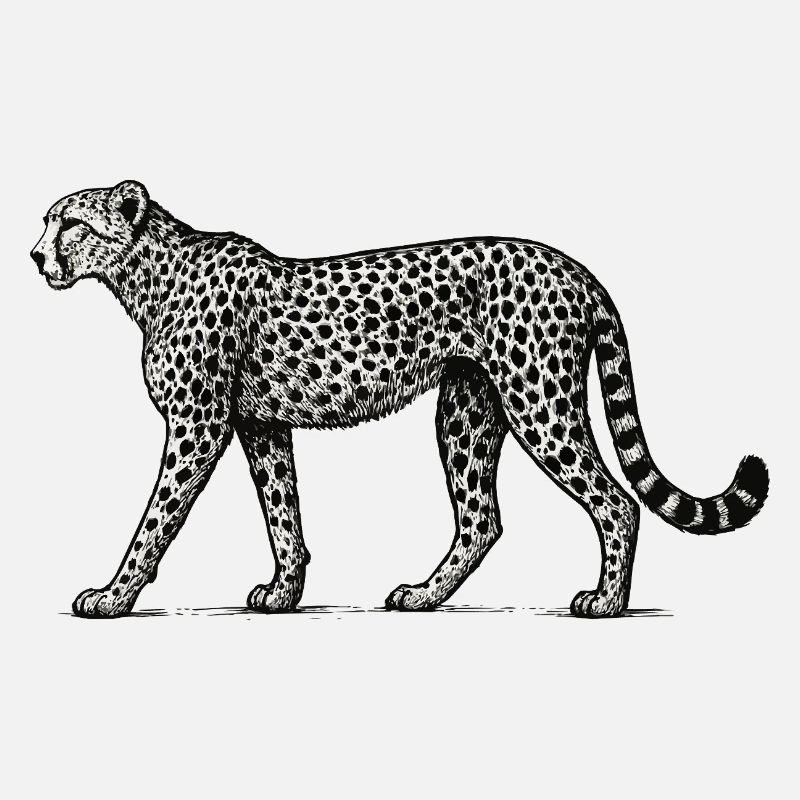 Motif léopard noir et blanc