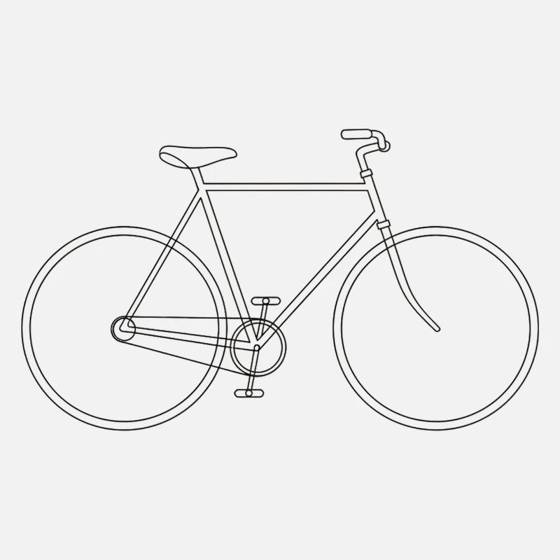 Contour de roue graphique de vélo minimaliste
