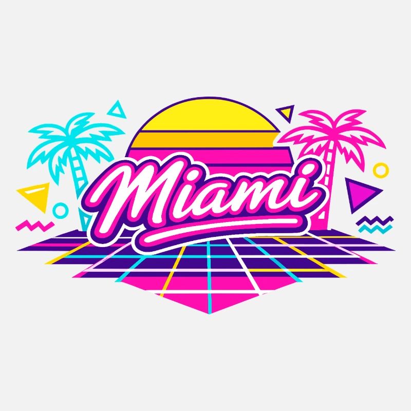 Miami Retro Disco Style Neon Vice Geschenk Idee