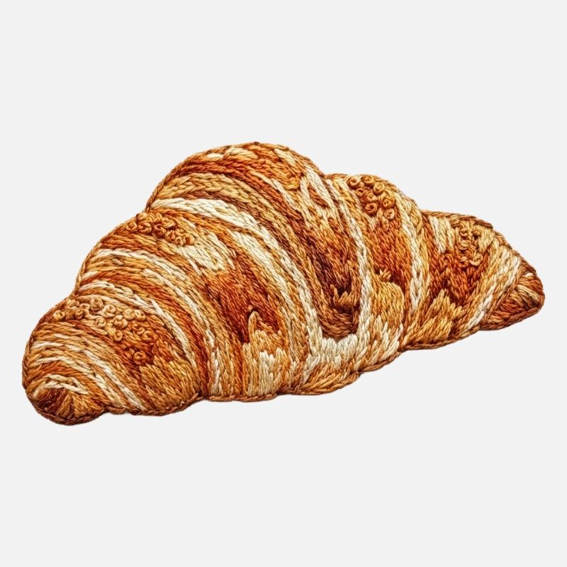 Croissant brodé (imprimé)