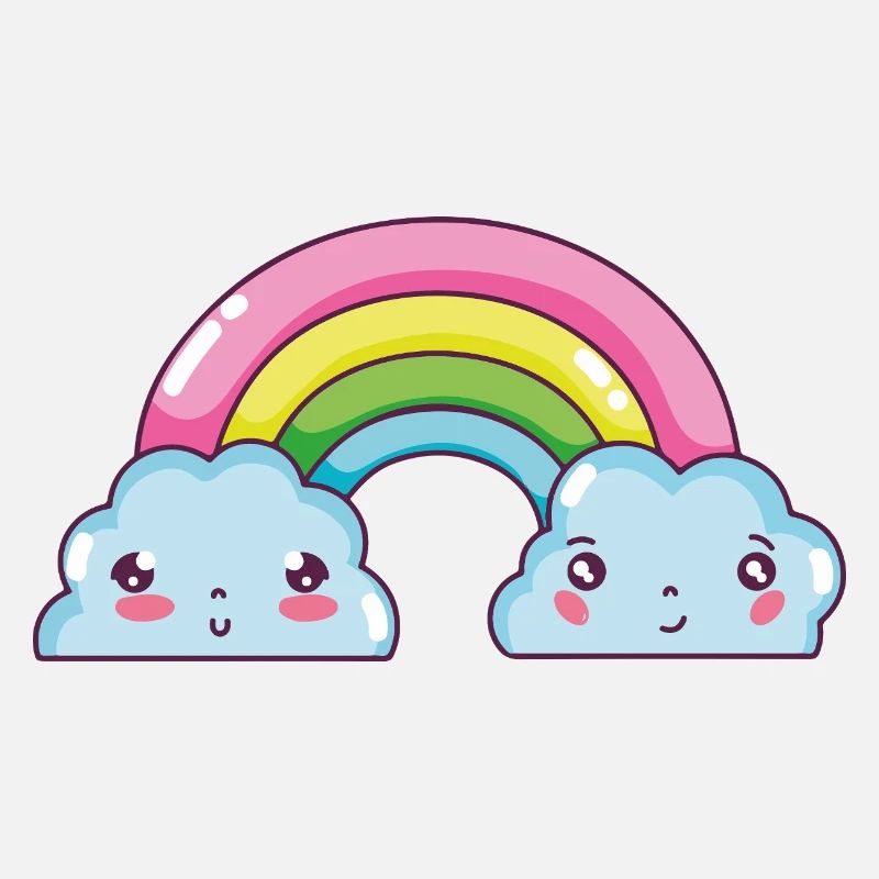 Pastell Regenbogenwolken Charm