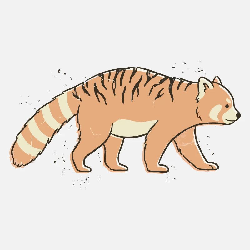 Red Tiger Striped Panda
