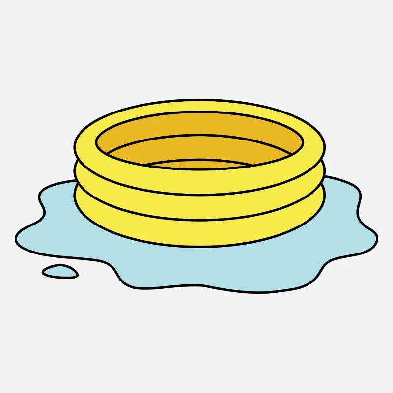 Paddling pool with puddle / leaky paddling pool
