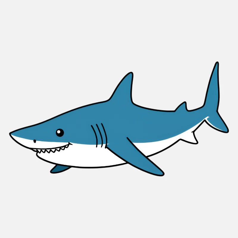 Requin Cartoon Bleu – Ami côtier