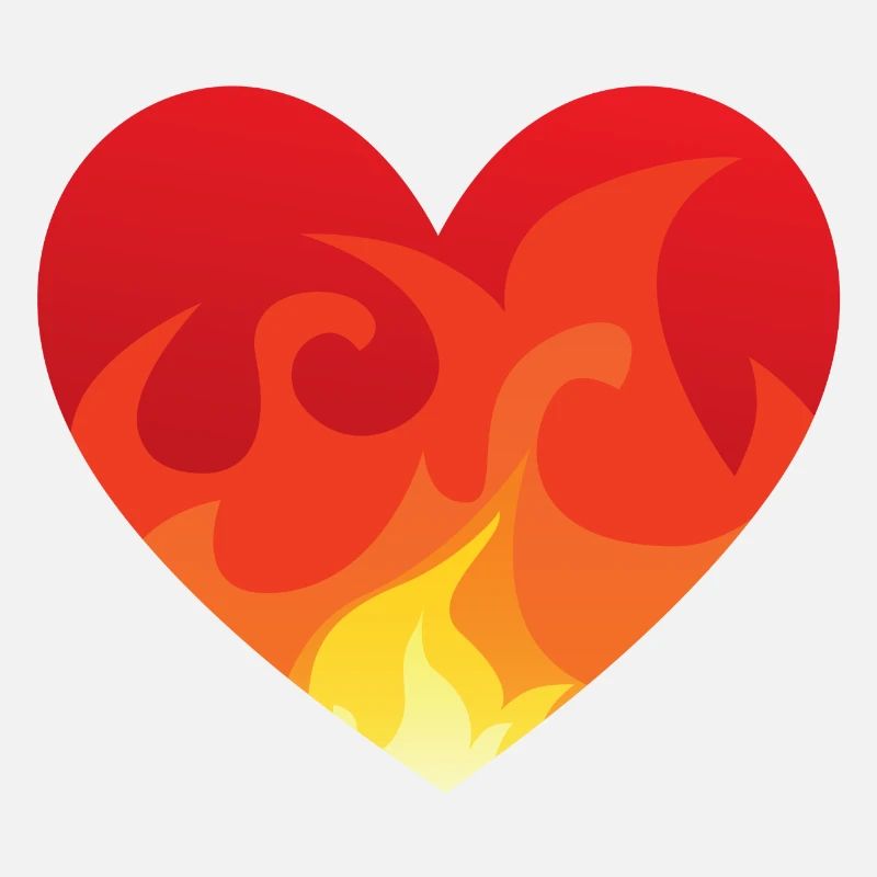 Heart with fire eu