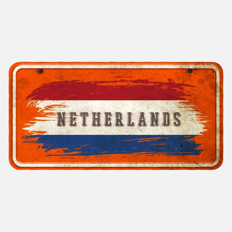 signe de drapeau vintage pays-bas
