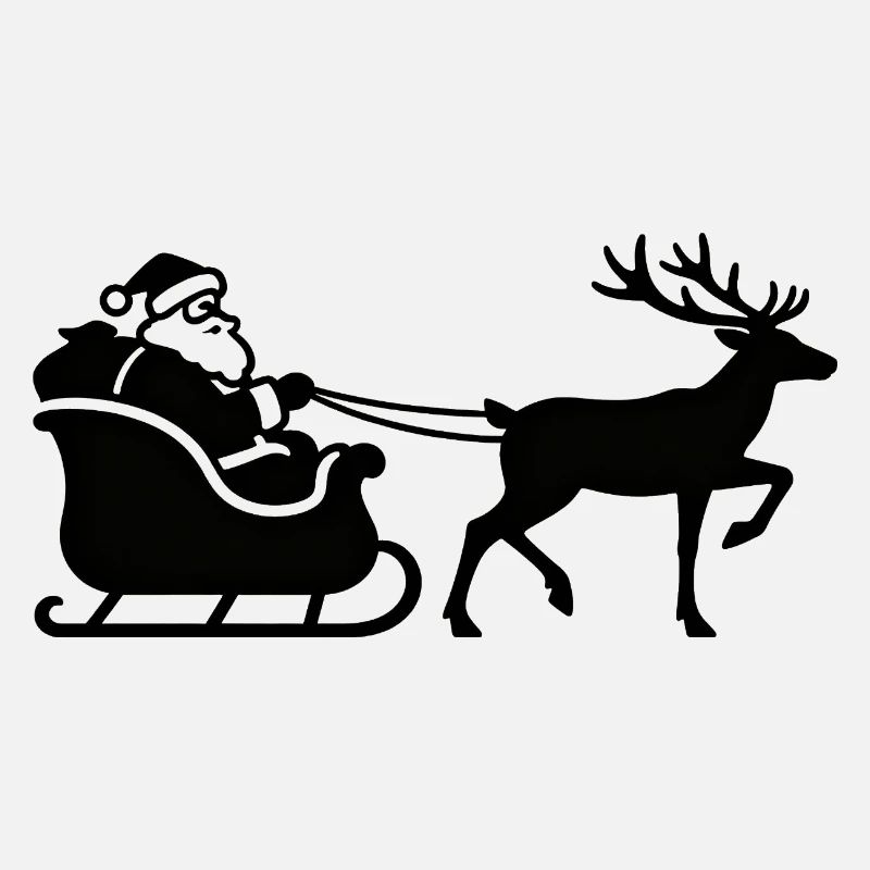 Santa Schlitten Silhouette