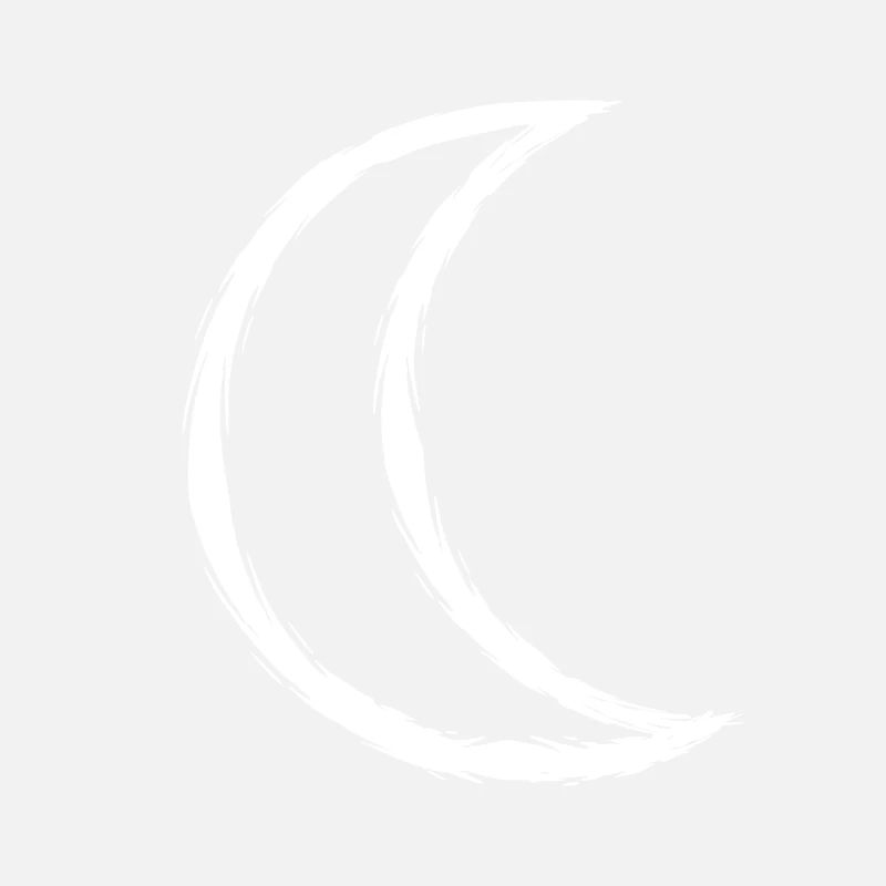 Celtic symbol moon white