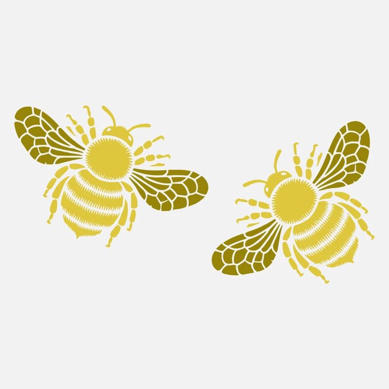 Deux abeilles dorées