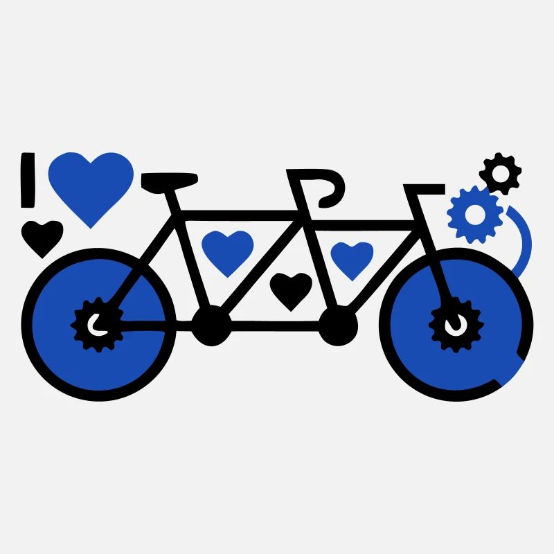 Romantisches Tandem Herzen Liebe