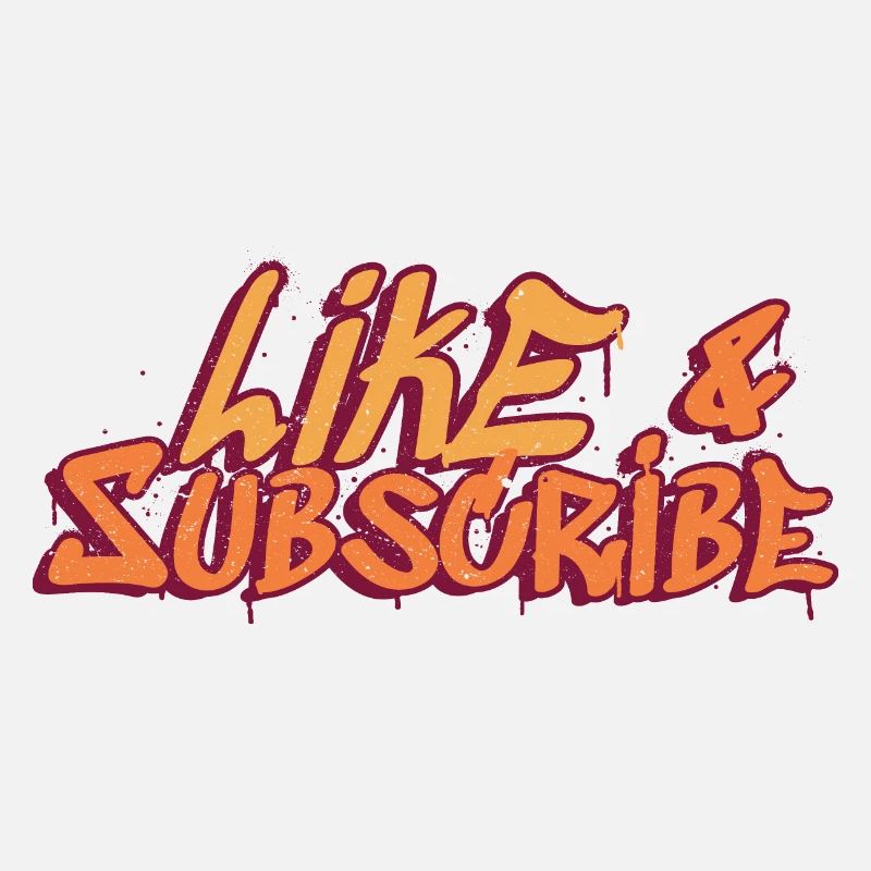 Like &Subscribe Graffiti Style