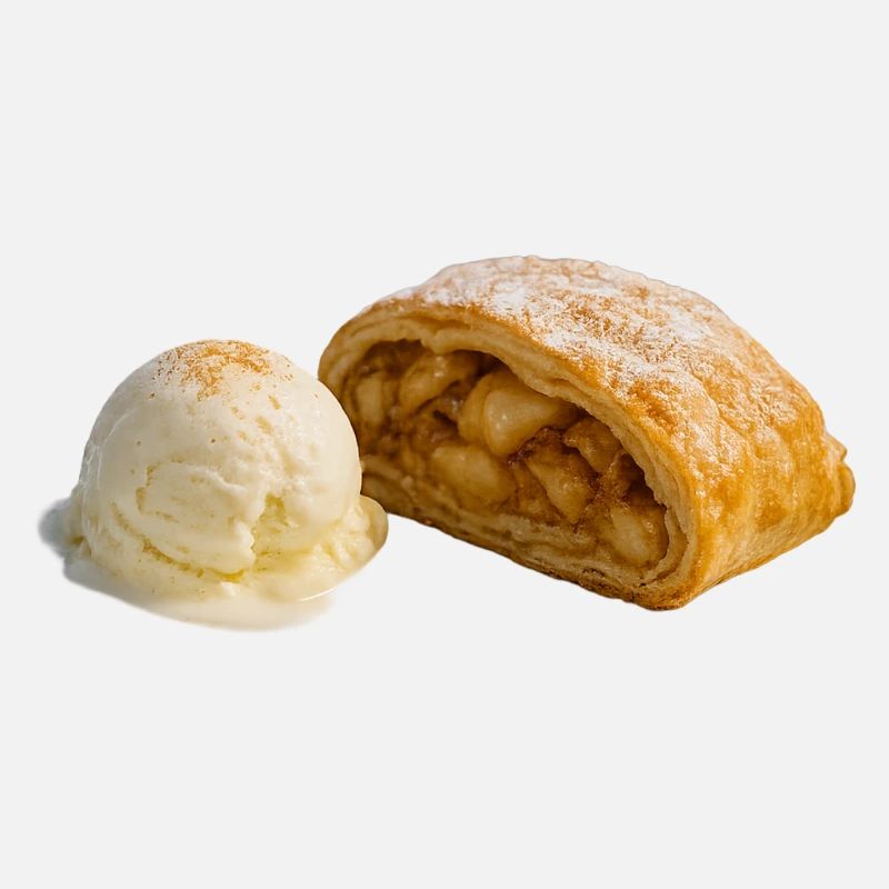 Apfelstrudel mit Vanilleeis