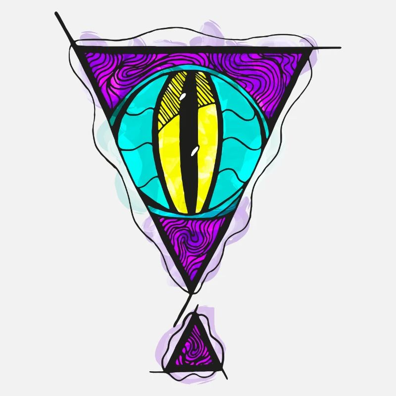 Œil de monstre extraterrestre avec ouverture dimensionnelle triangulaire