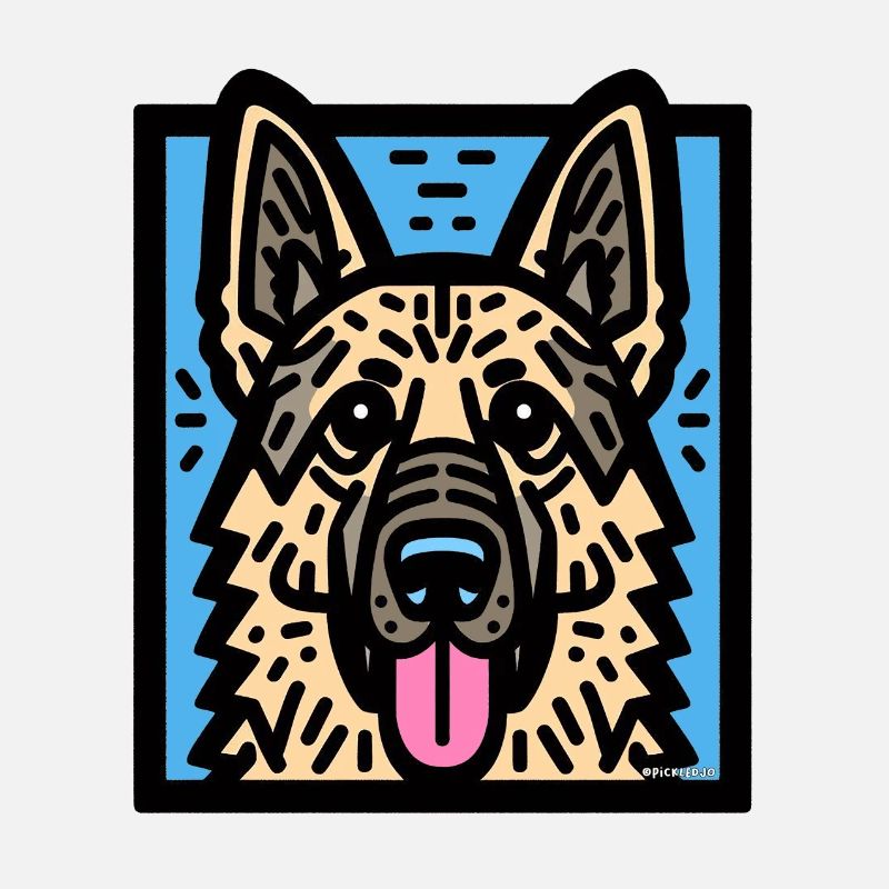 German Shepherd Pop Art
