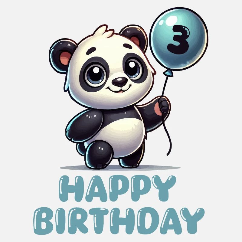 panda comic ballon birthday 3