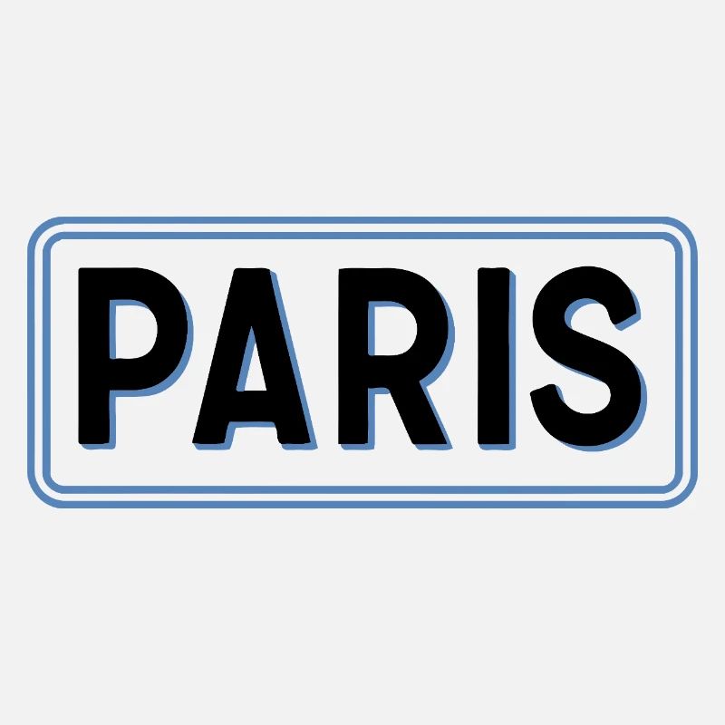 Paris in linearblauer Silhouette