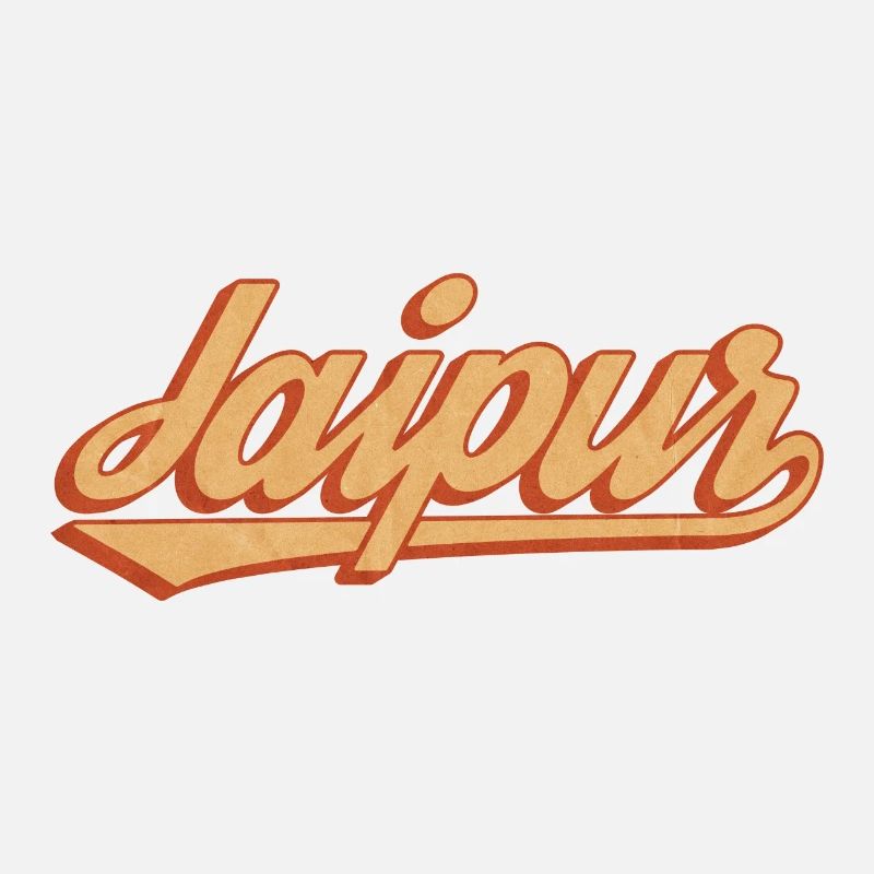 Description graphique du Jaipur Retro Lettering India