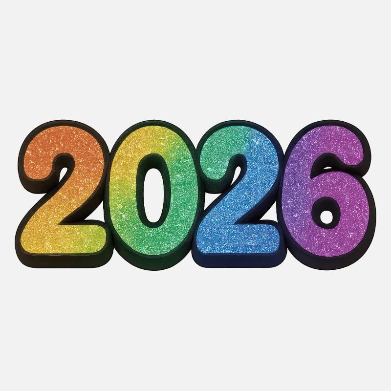 Neon Glitter Year 2026