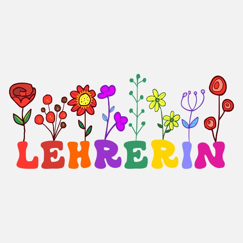 Lehrerin Blumen Design Geschenk Abschied Schule