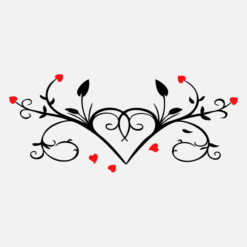 Ornament with hearts