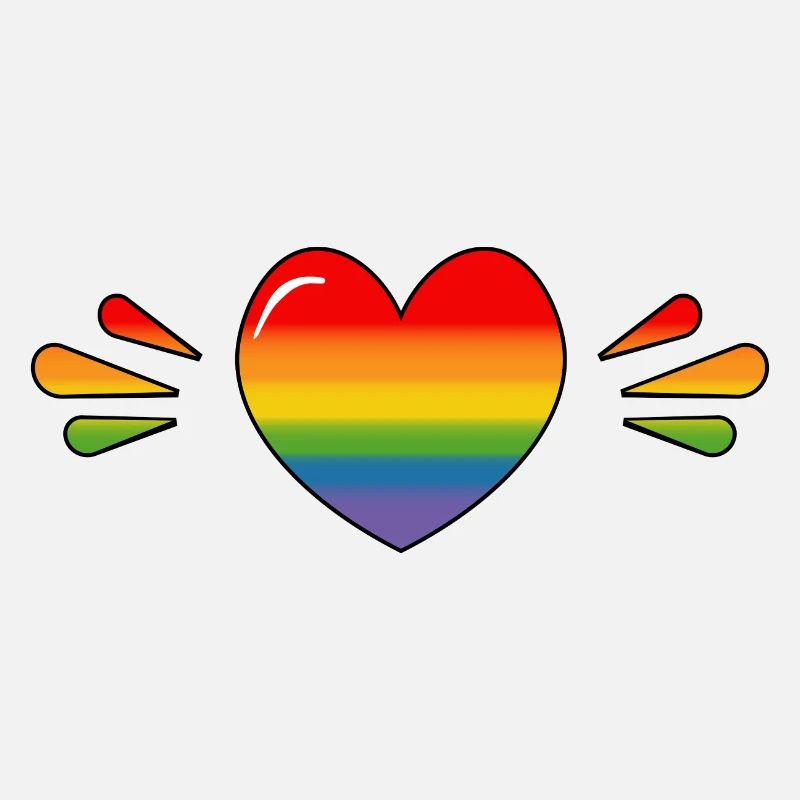 Rainbow Sparkling heart