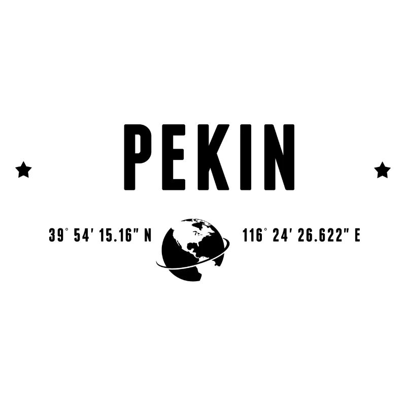 Beijing Stylized Geographical Coordinates