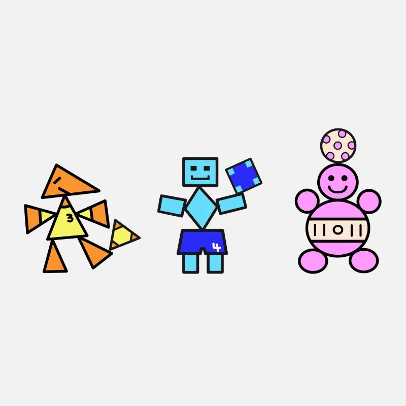 Robots Géométriques Joueurs et Ours