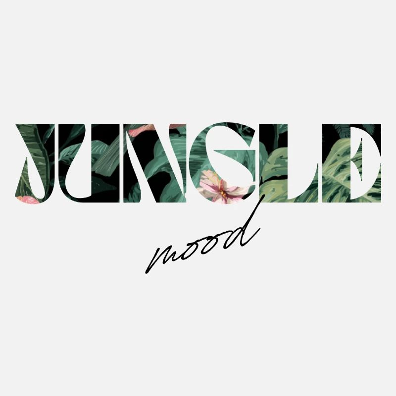 Jungle Mood Lettrage tropical