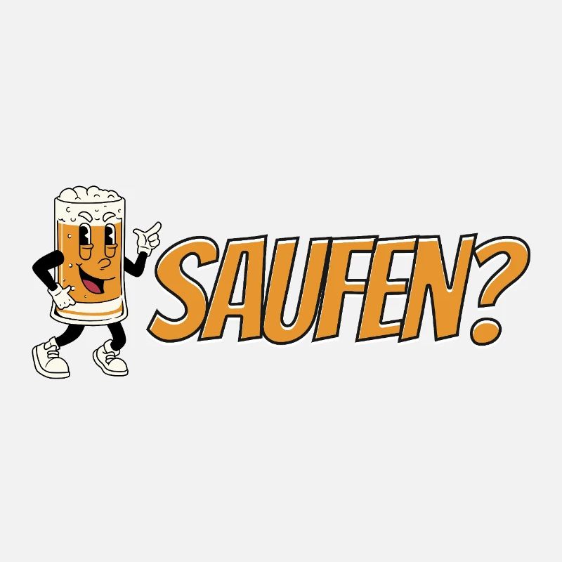 Bibine? - Conception de dessin animé de bière drôle