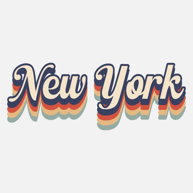 New York Retro Regenbogen