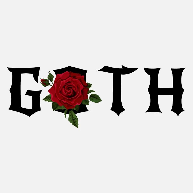 Gothic-Thema mit roter Rose