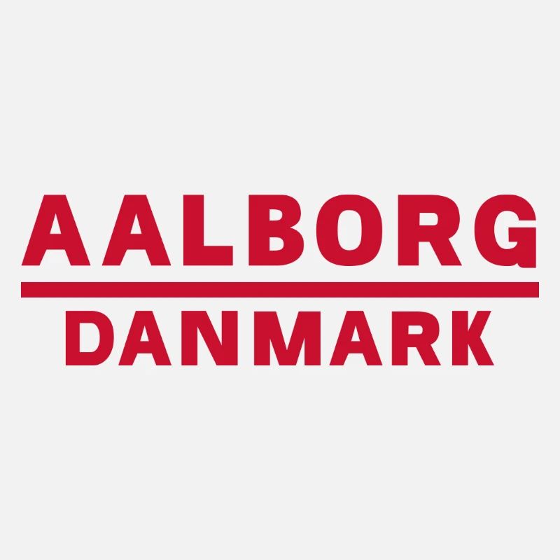 Aalborg Dänemark Rotes Textdesign
