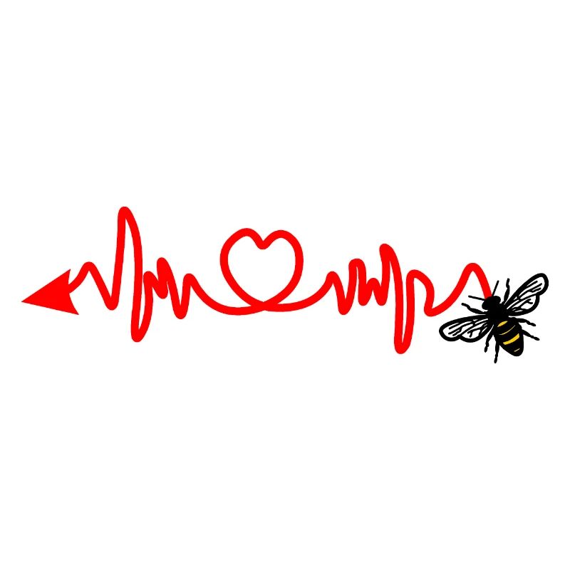 Cardio-Herzfrequenz, Biene mit Stachel oder Pfeil