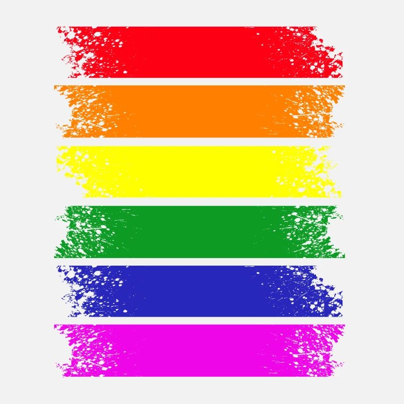 Rainbow stripes across