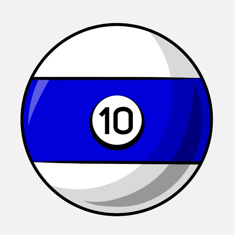 Billardkugel 10 blau Billard zehn